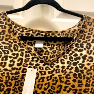 Lane Bryant sexy animal print 3/4 sleeve size 3 vnecl